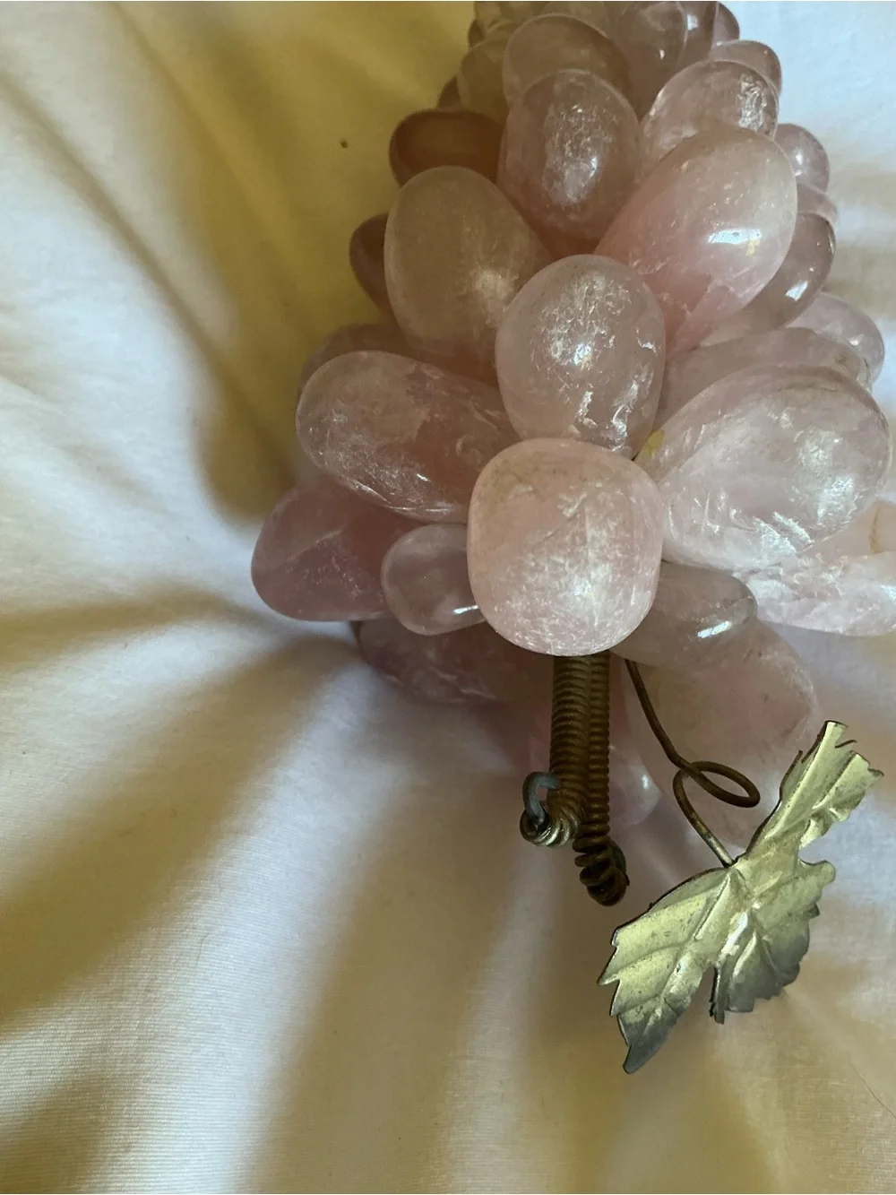 Rose Quartz Grape Cluster Mid Century